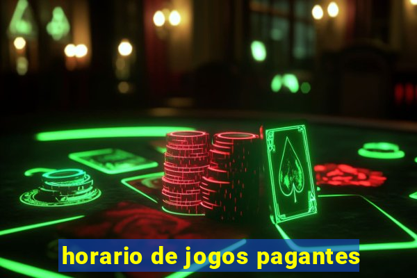 horario de jogos pagantes